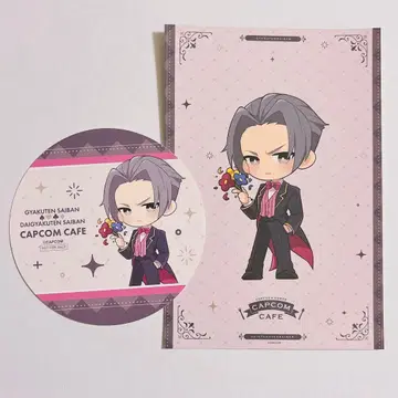 역전재판 미츠루기 레이지 엽서 코스터