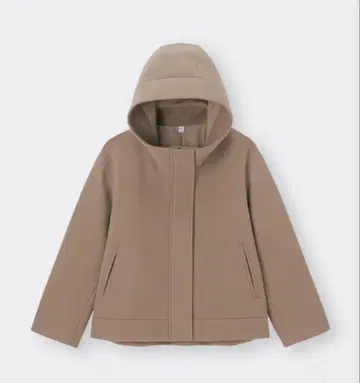 GU 지유 코지 멜톤 숏 후디 코트