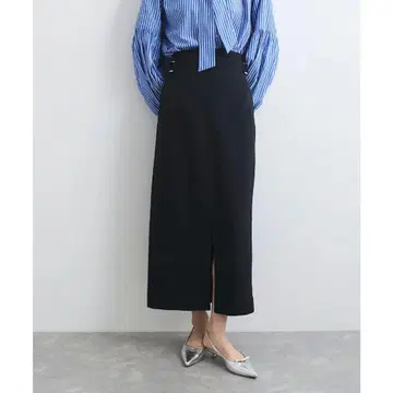 VIS [ 미이지 ] 컴포트 트윌 허리 디자인 I 라인 스커트
