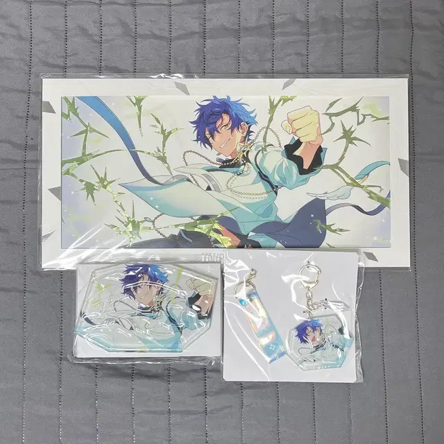 앙스타 쥰 9주년 프리즘 아트 포스터 아크릴 스탠드 키홀더