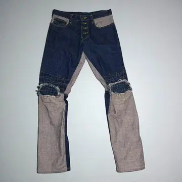 레어 크리스토퍼 네메스 Nemeth 절개 청바지 M 다크 네이비