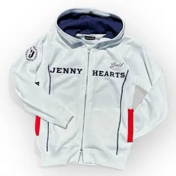 [ 미사용품 ] JENNY HEARTS 후드티 화이트 L 골프웨어