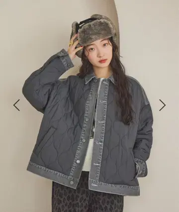 [미사용 새상품] niko and - 데님 퀼트 도킹 자켓 L 사이즈