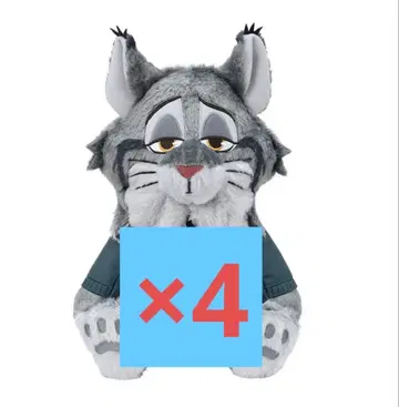 주토피아2 L 봉제 인형 파우버트 PAWBERT 4개 세트