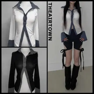 theairtown 셔츠 블랙