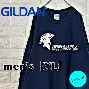 V845 [ GILDAN ] 프린트 롱 슬리브 [ 남성용 XL ] 네이비