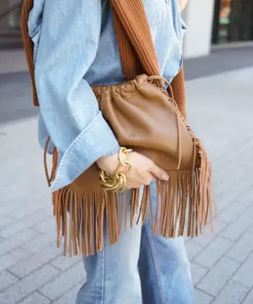 CELERI 셀 프린지 가죽 숄더백 2WAY 여성용