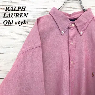 [레어] 랄프 로렌 긴팔 BD 셔츠 XL 자수 로고 레드 NS569