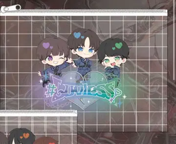 Luvless 러브리스 오히로메 굿즈 클리어 메쉬 파우치