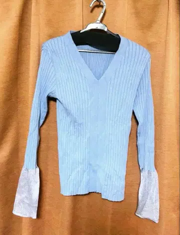 public tokyo 시어 소매 니트