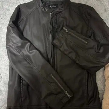 Real Standard 다크 브라운 가죽 자켓 L