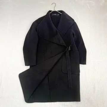 UNIQLO+J 유니클로 캐시미어 블렌드 노카라 코트 S 블랙