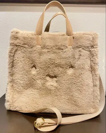 미피 복슬복슬 퍼 2way 백 베이지