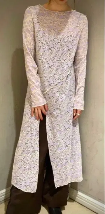 MURRAL 드레스 슬릿 레이스