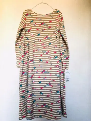 새 디자인 가을 원피스 긴팔 개성있는 롱 원피스 보더 잉꼬