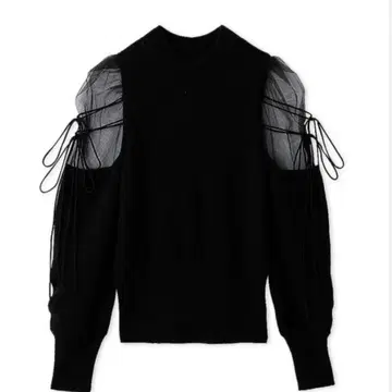 snidel 시스루 숄더 니트