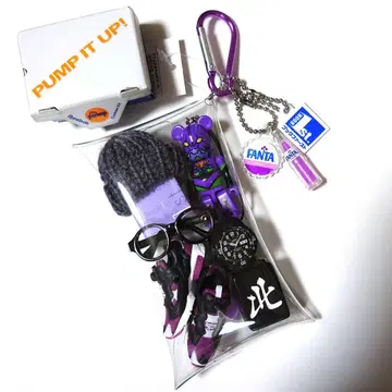 가챠 파우치 Reebok CASIO 에바 베어브릭 퍼플