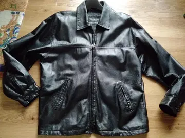 PELLE CUIR LEATHER 싱글 라이더 집업 블루종