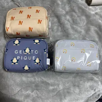 GELATO PIQUE 젤라피케 포켓몬 슬립 올 패턴 파우치 세트