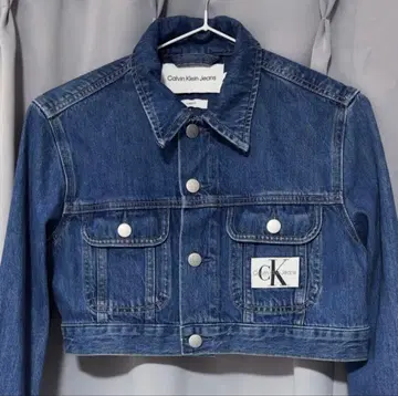 Calvin Klein Jeans 크롭 데님 자켓 XS
