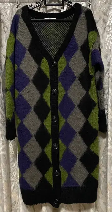 SLY 아가일 무늬 니트 가디건