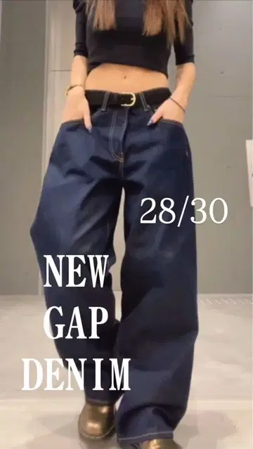 GAP 슈퍼 배기 데님 28 x 30 다크 린스 완판템