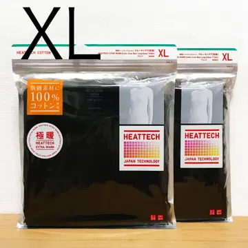 2장 히트텍 코튼 크루넥 T 울트라 웜 블랙 XL 유니클로