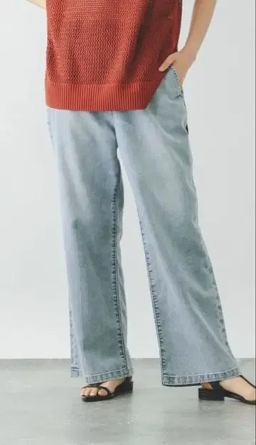 GLOBAL WORK 글로벌 워크 냉감 데님 이지 팬츠 라이트 블루 L