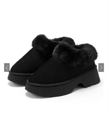 새상품 통굽 무스탕 숏부츠 [ci557] 블랙 힐 AZUL