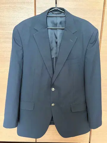 싱글 브레스 정장 자켓 은색 버튼 네이비 백 오픈 BB5 사이즈