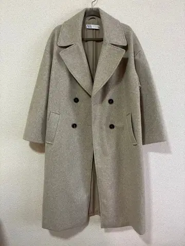 ZARA 더블 브레스트 롱 코트