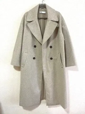 ZARA 더블 브레스트 롱 코트