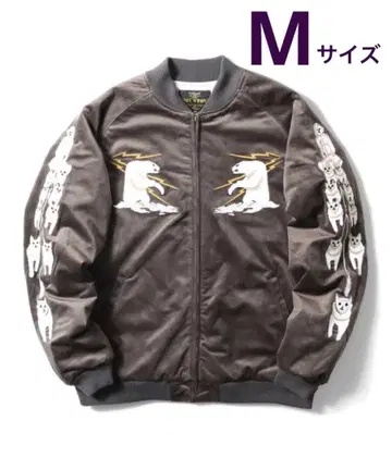 HOUSTON 벨벳 스카잔 ALASKA 패턴 수베니어 자켓 M