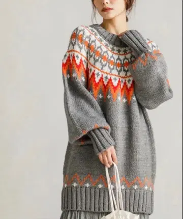 엠마 테일러 니트 노르딕 스웨터 페어아일 패턴