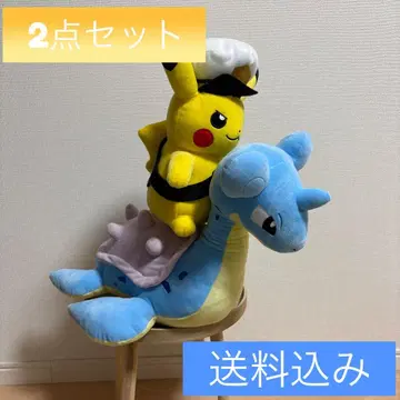[ 새상품 미사용품 ] 포켓몬 봉제 인형 모후굿토 피카츄 라프라스 2세트
