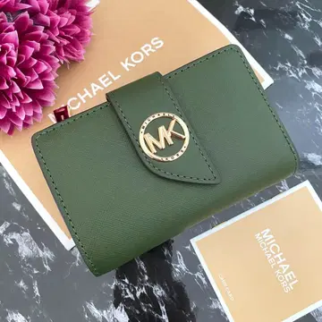 새상품 MICHAEL KORS 마이클코어스 지갑 접이식 지갑 그린