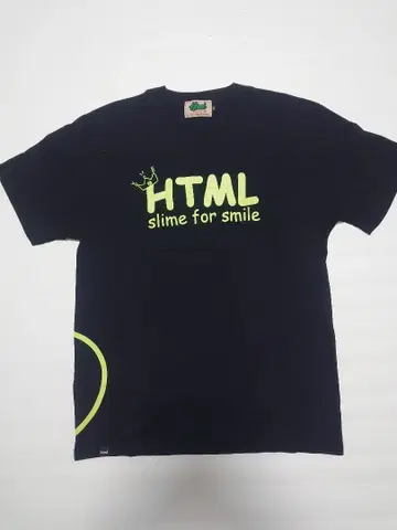 HTML 블랙 T셔츠 XL