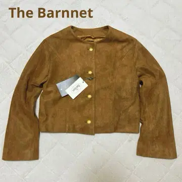 한국 The Barnnet 노카라 자켓 브라운 스웨이드