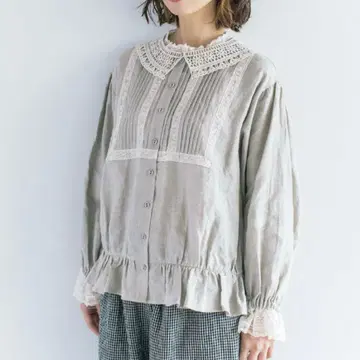 kazumi 콜라보 레이스 블라우스