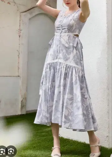 Herlipto Floral Cut-Out Long Dress