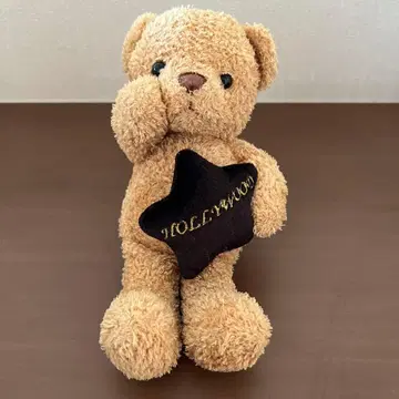 할리우드 별을 가진 곰 봉제 인형