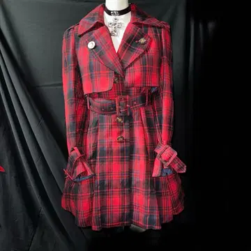 헤이세이 갸루 Y2K 그런지 다크 코어 NANA 체크 코트