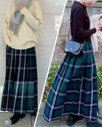 [택 포함 새상품] URBAN RESEACH 체크 플리츠 스커트