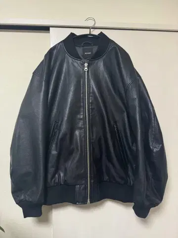 BEAMS 가죽 봄버 자켓