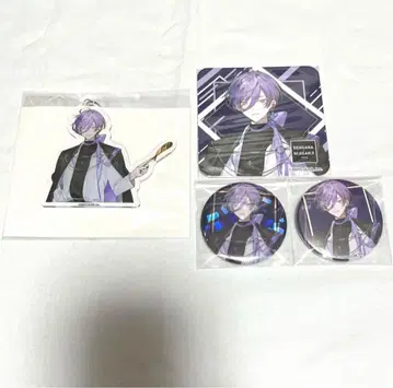 사카키네스 덴가나 콜라보 굿즈 묶음 판매 아크릴 키링 캔뱃지 특전 세트