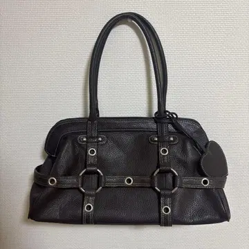 y2k 원 숄더백 브라운 개더 archive 그런지