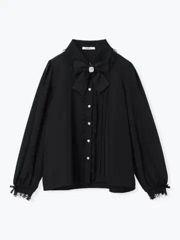 noemie 노에미 최애 컬러 블라우스 블랙 검정 지뢰계 양산형