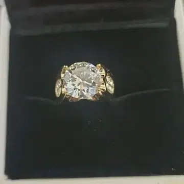 골드 큐빅 지르코니아 반지