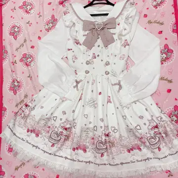 새상품 리즈리사 Many Hearts Afternoontea 패턴 원피스