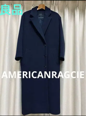 AMERICAN RAG CIE 네이비 롱 코트